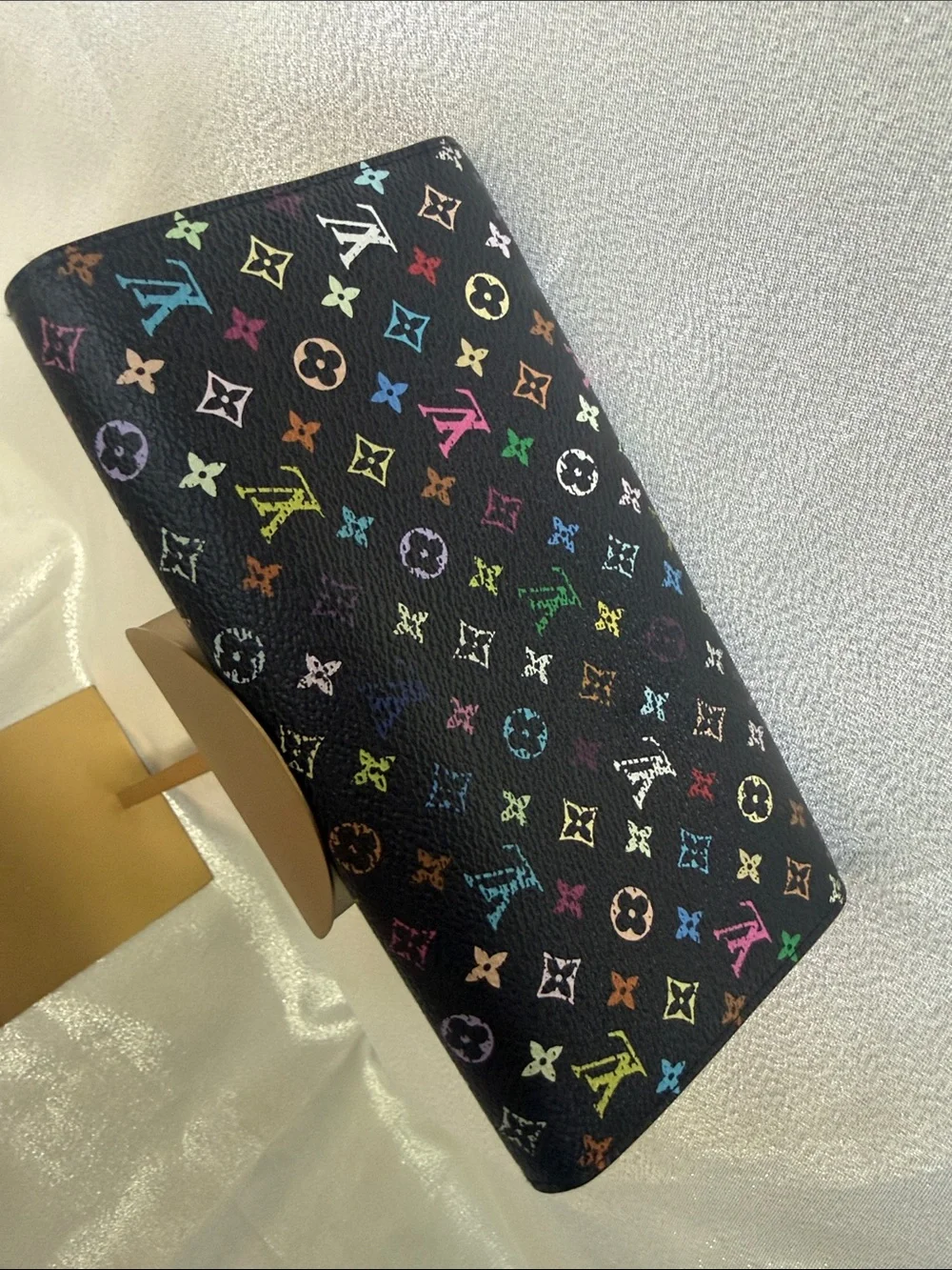 Louis Vuitton Black Multicolor Murakami Monogram Long Wallet